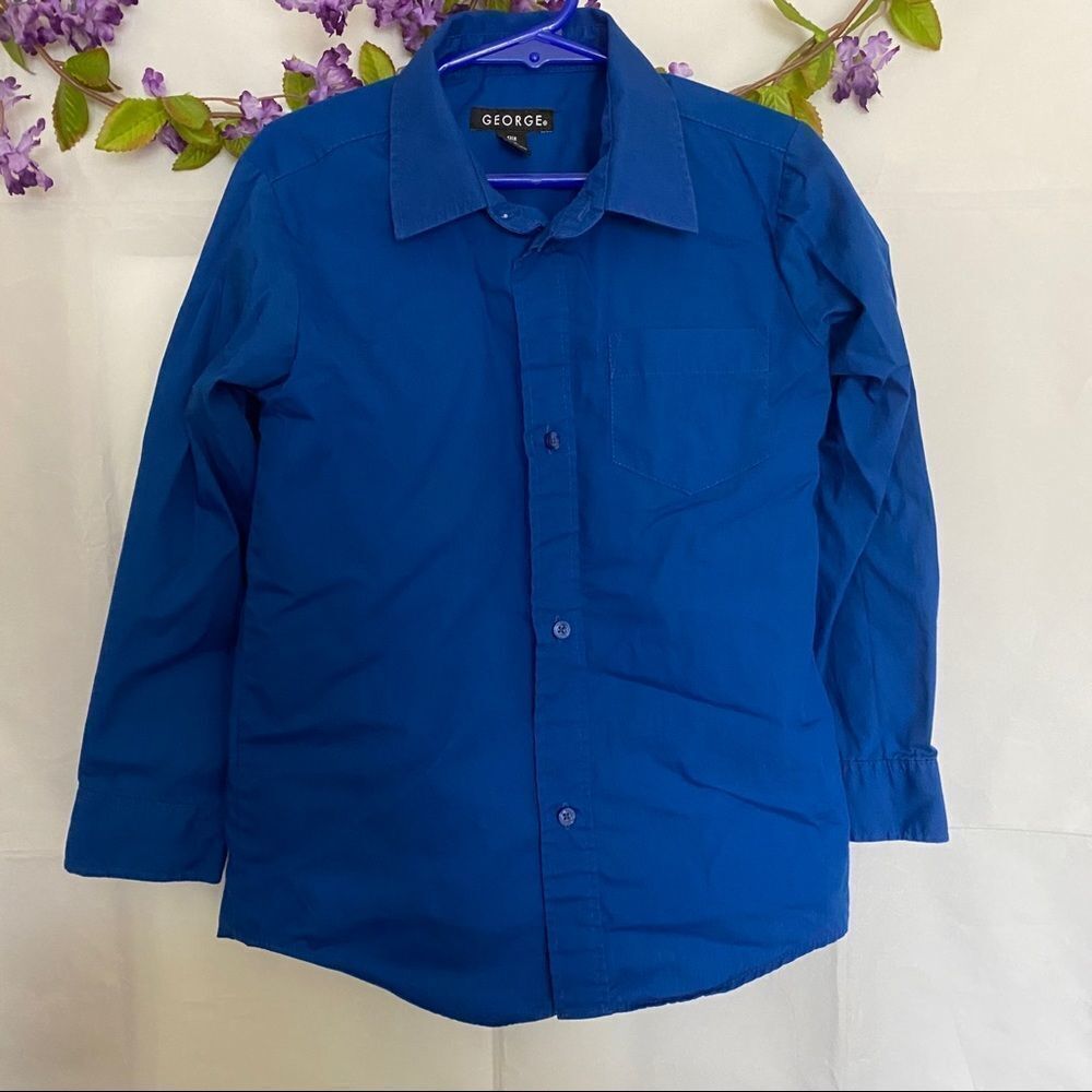 GEORGE Royal Blue Long Sleeve Button - Picture 3 of 7